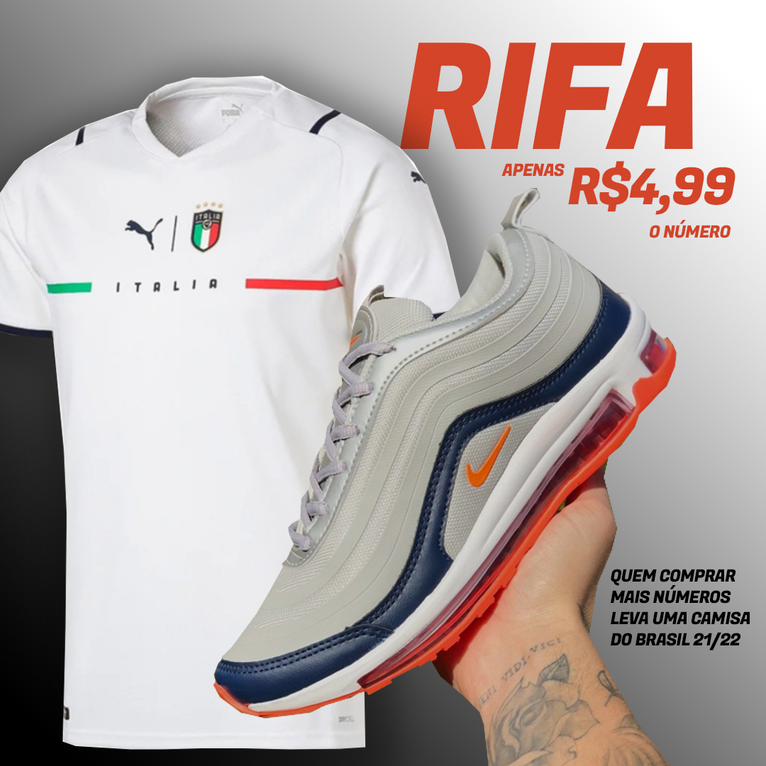 Tênis Nike Air Max 97 + Camisa Seleção Itália 21/22 !!!