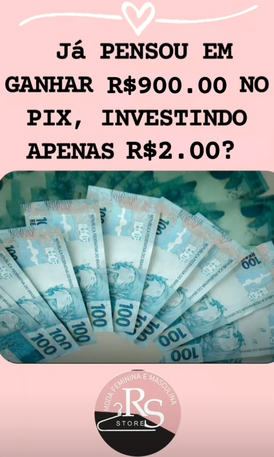 800 REAIS NO PIX 