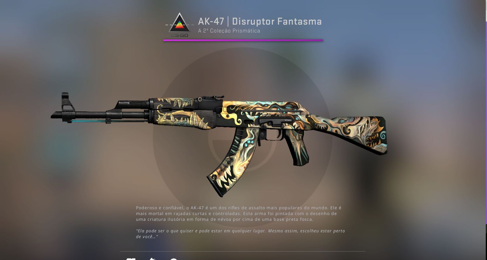 SKIN CSGO AK-47-DISRUPTOR FANTASMA (pouco usada)